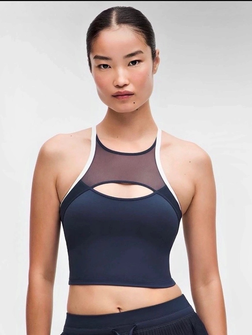 Lululemon Ace Advantage Mesh Panel Tennis Tank Club Blue White Size Medium NWT